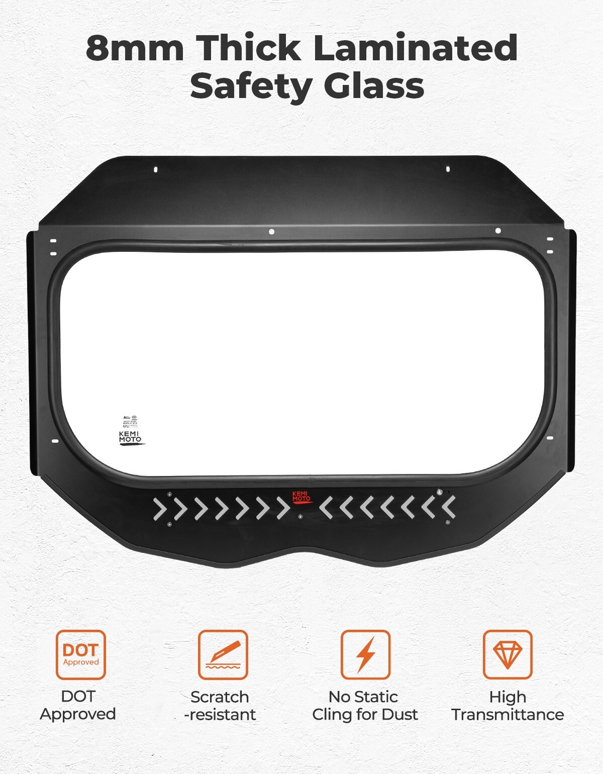 X3 Glass Windshield W/ Sliding Vents + Dual Manual Wipers for Can-Am Maverick X3