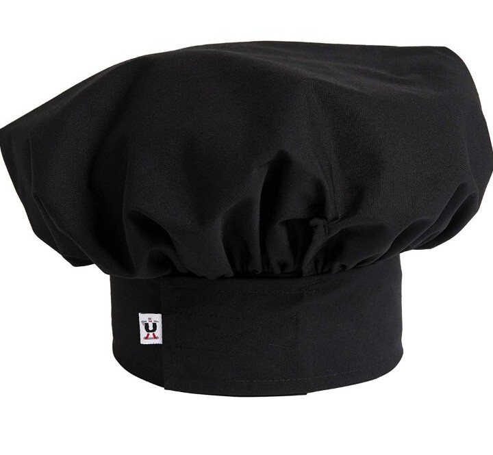 Uncommon Threads Unisex Twill Chef Hat Black One Size  New  Free Shipping