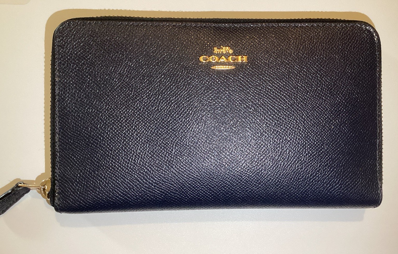 Coach Navy  Blue  Zip-Around Women's Wallet