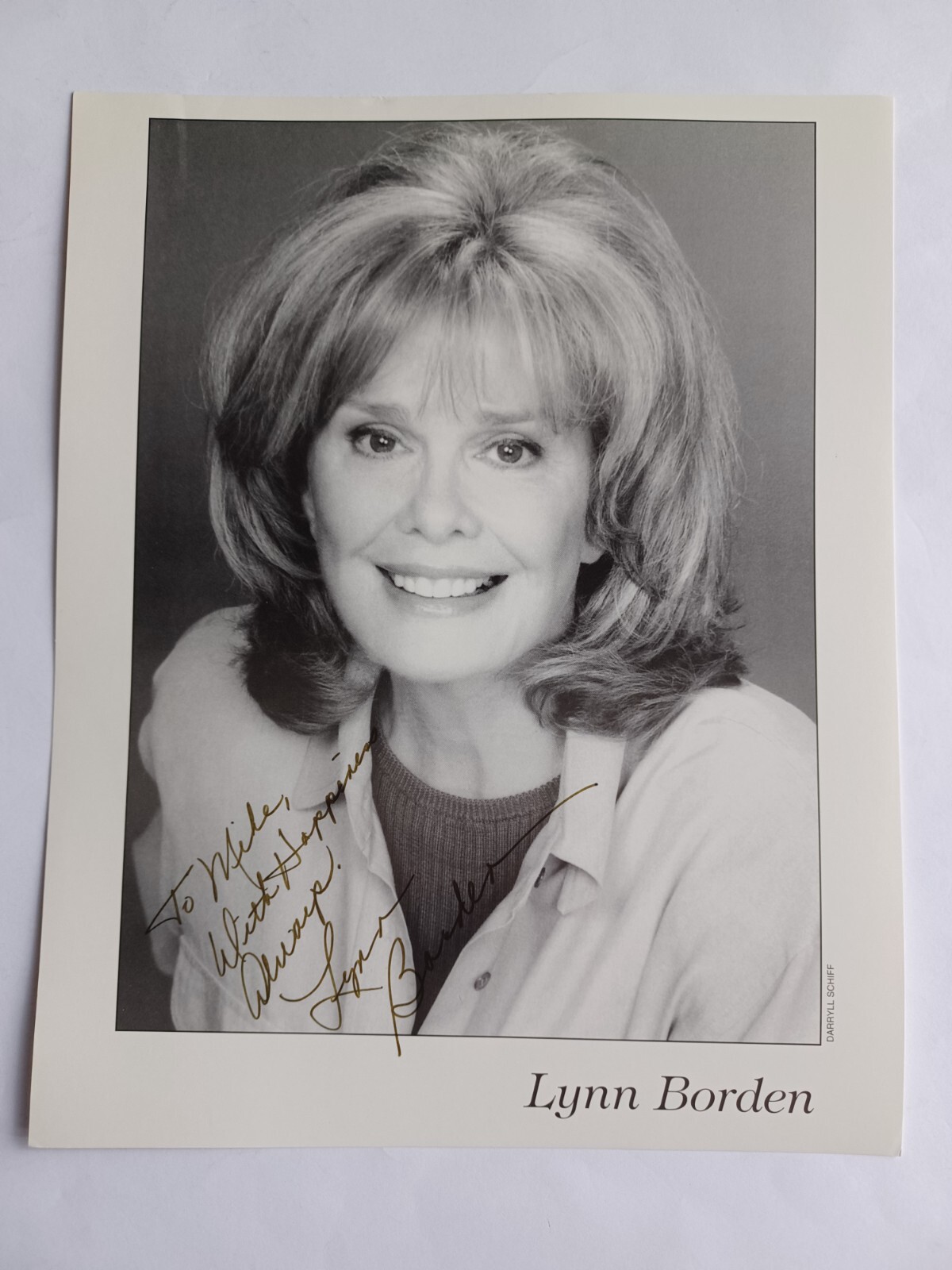 Lynn Borden (d. 2015) Signed 8x10 Photo - Hazel