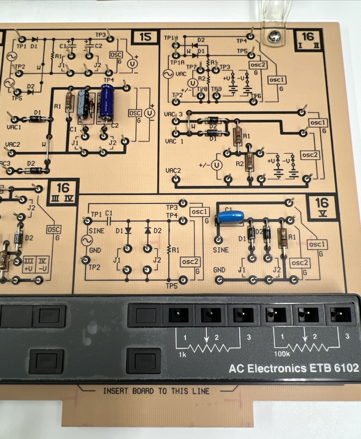 Heathkit Educational Systems ETB 6102 AC Electronics 5 Circuit boards w/Case