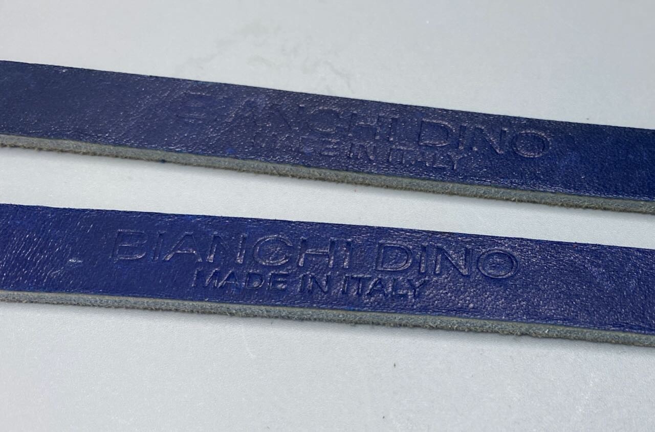 New ALFREDO BINDA Toe Straps One Pair Dark Blue