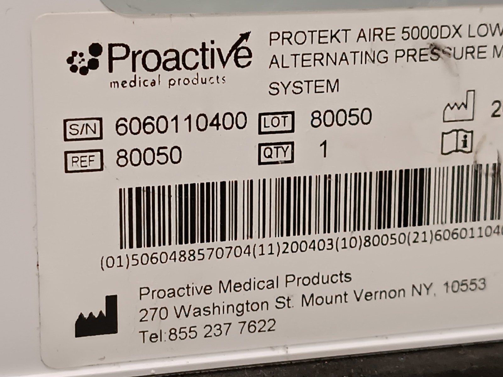 Proactive 80050 Protekt Aire 5000DX Low Air Loss / Alternating Pressure Pump