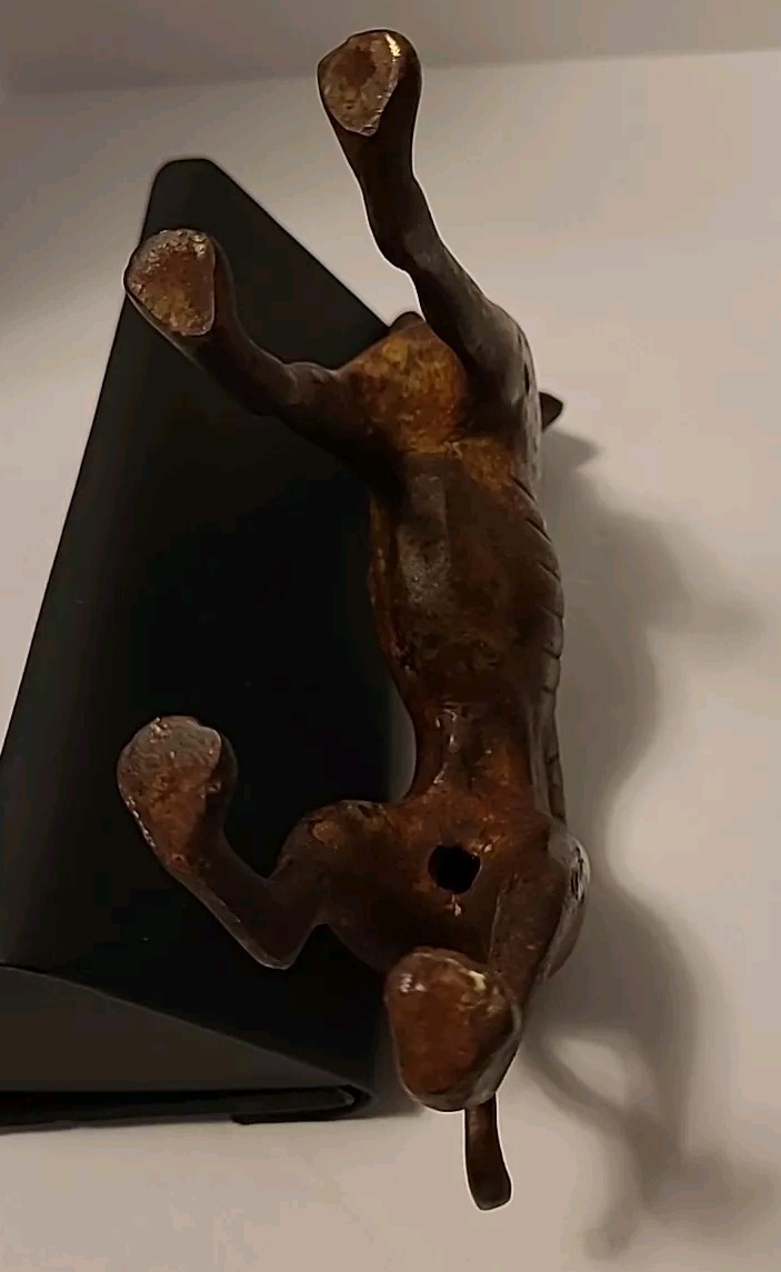 GREYHOUND Dog Figurine/Sculpture 19th C. Bronze 5 1/4" H x 7" L