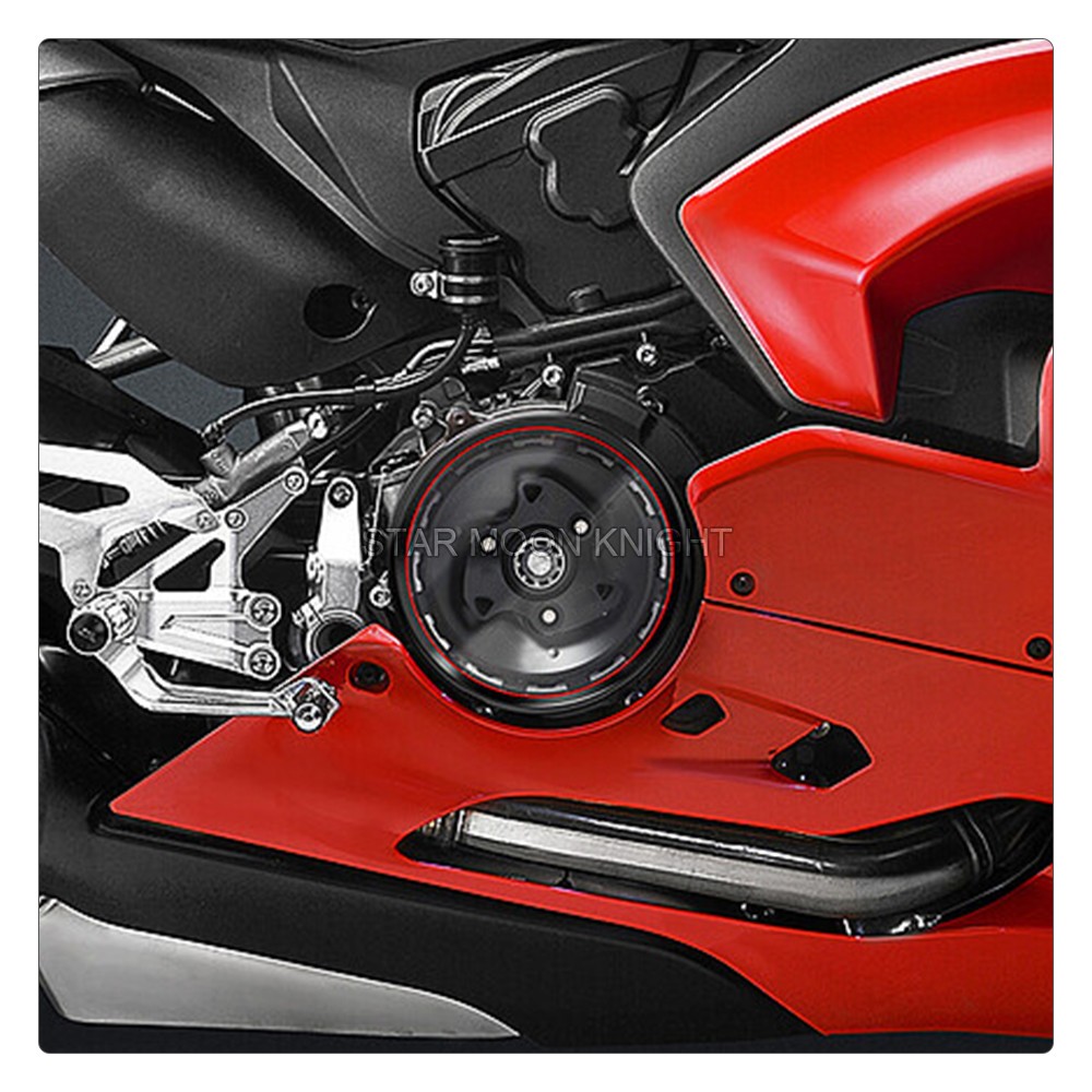 For Ducati 1199 1299 959 Panigale CorSe Streetfighter V2 Clear Clutch Cover