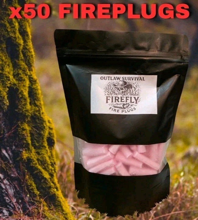 🔥 1 PACK Of 50 Fire Starter Plugs Survival Kit Waterproof Tinder Camping