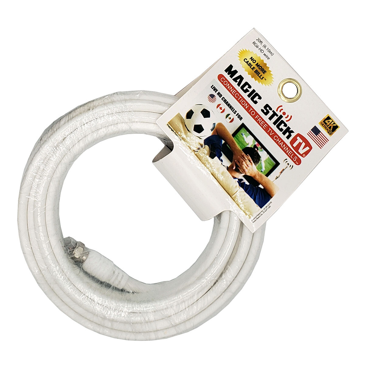 Magic Stick MAX HD Antenna HDTV FREE Digital Channels Plus Free 20ft Cable