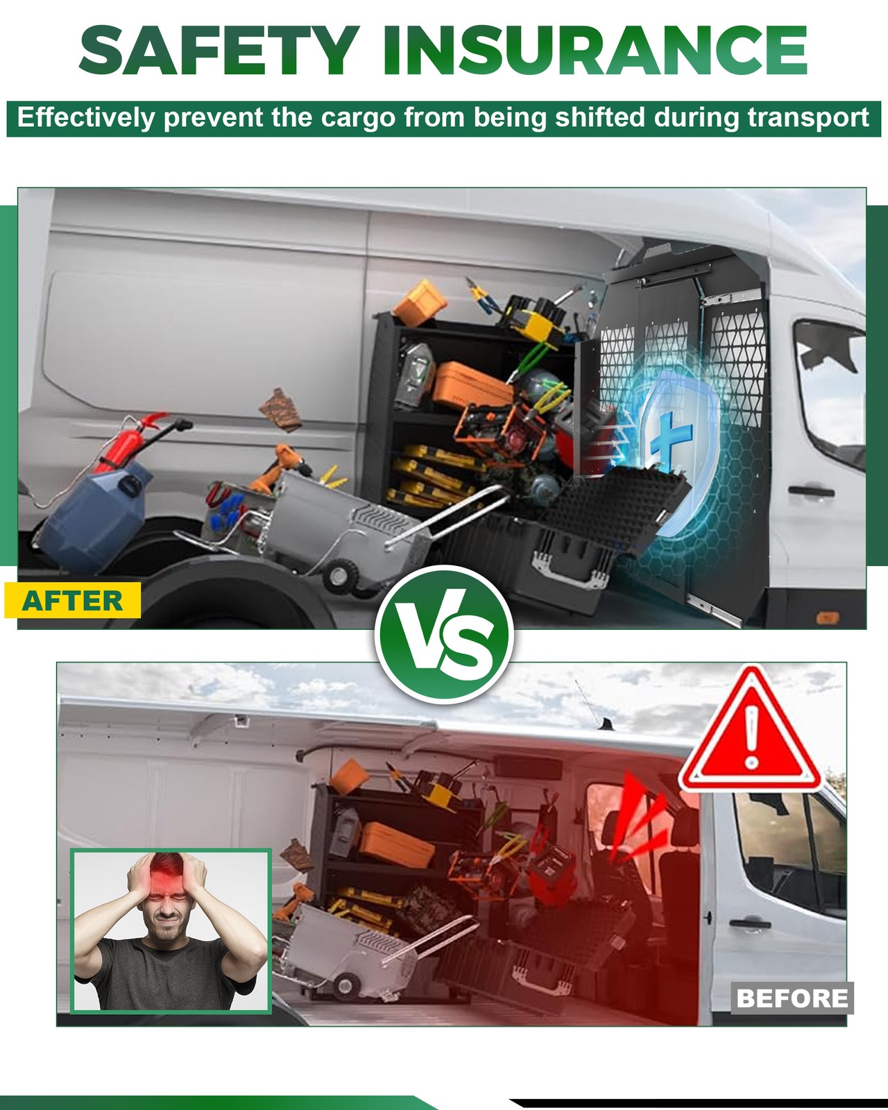 Van Safety Partition, Bulkhead, Divider for 1996-2025 Chevy Express, GMC Savana