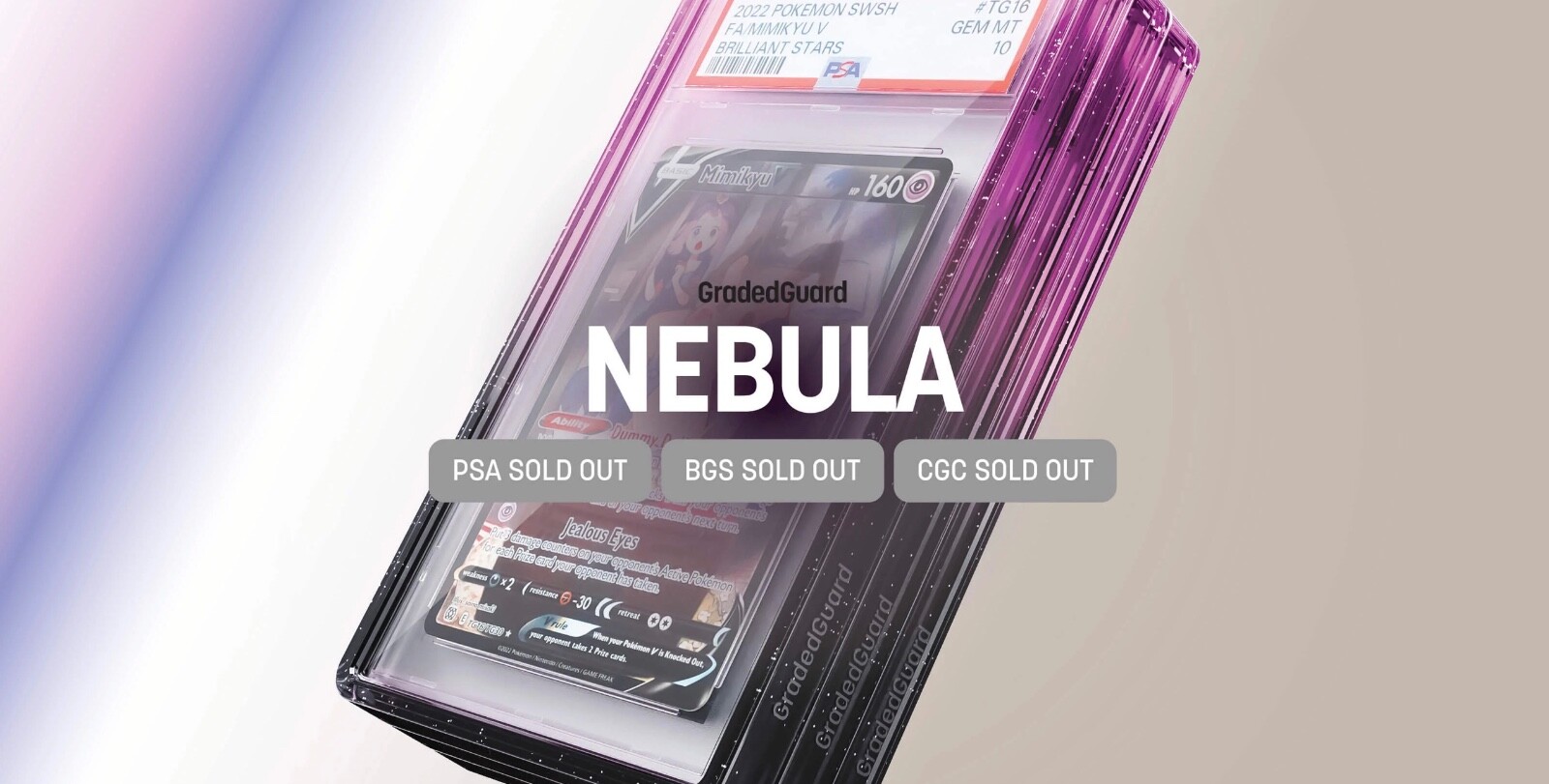 GradedGuard PSA Graded Card Case Guard Protector NEBULA Limited Edition