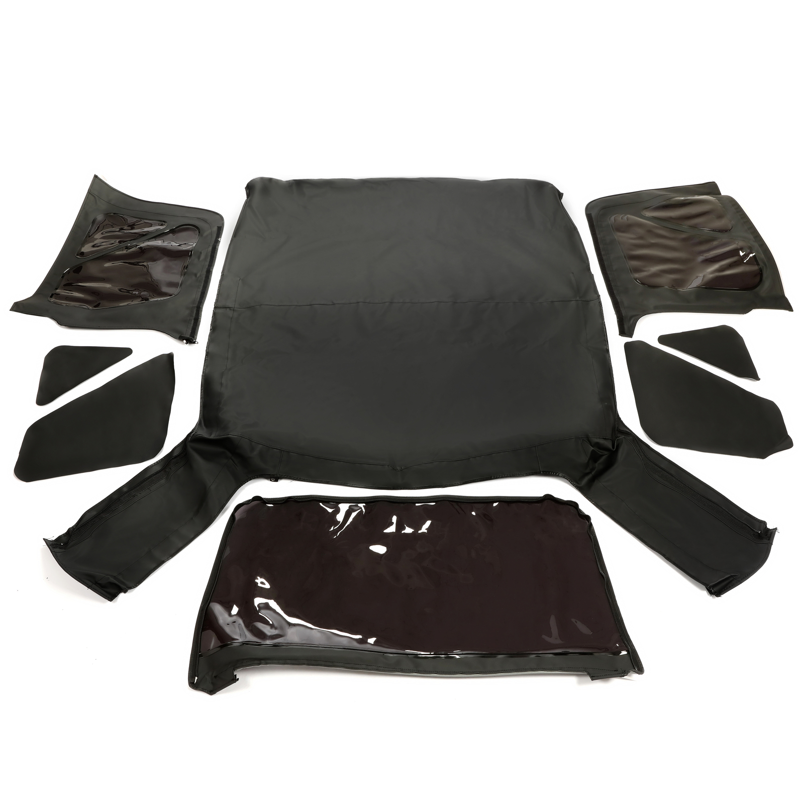 Kojem For 97-06 Jeep Wrangler TJ Soft top Sailcloth Replacement w/Tinted Windows