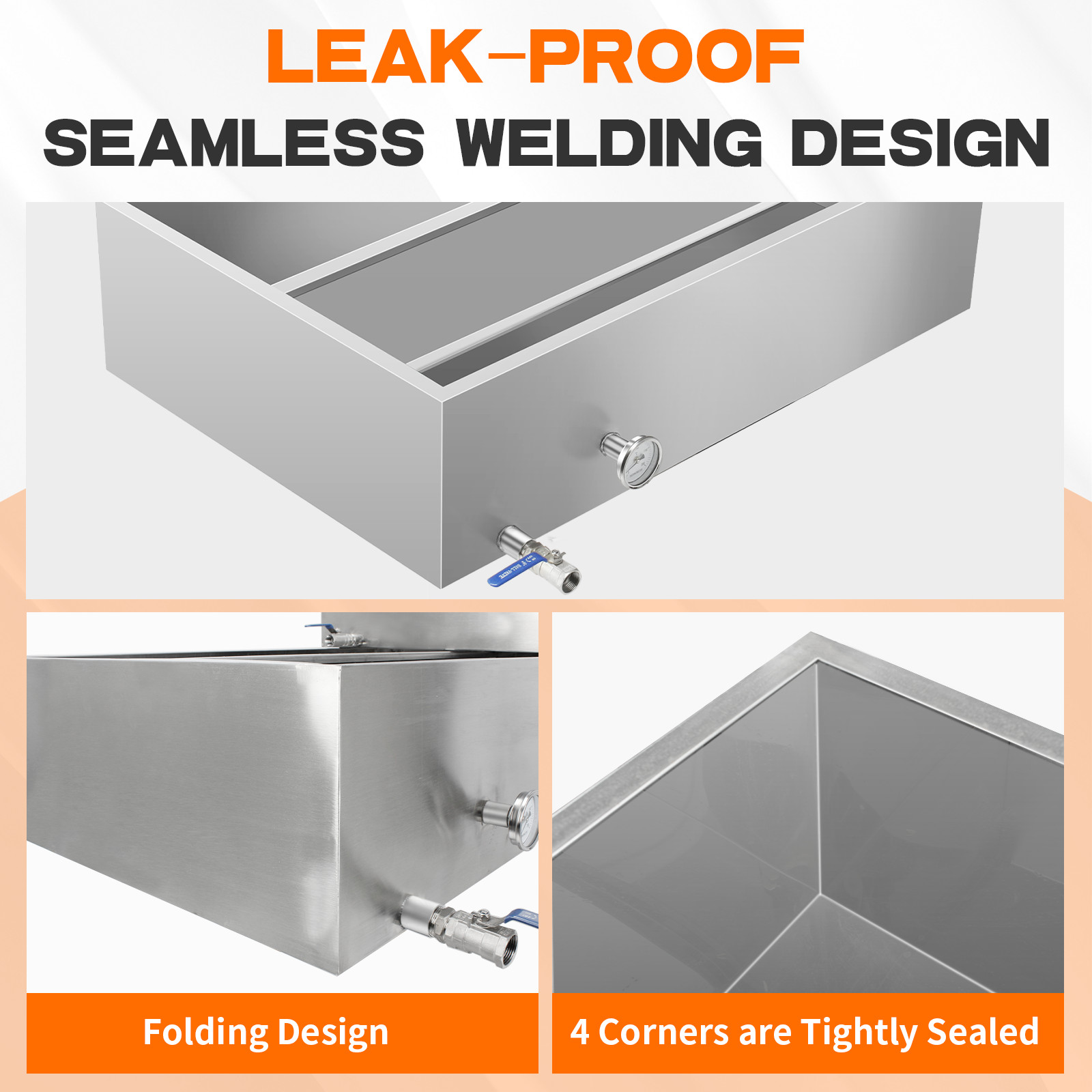 Maple Syrup Evaporator Pan, 304 Stainless Steel Feed Pan for Boiling Maple Syrup