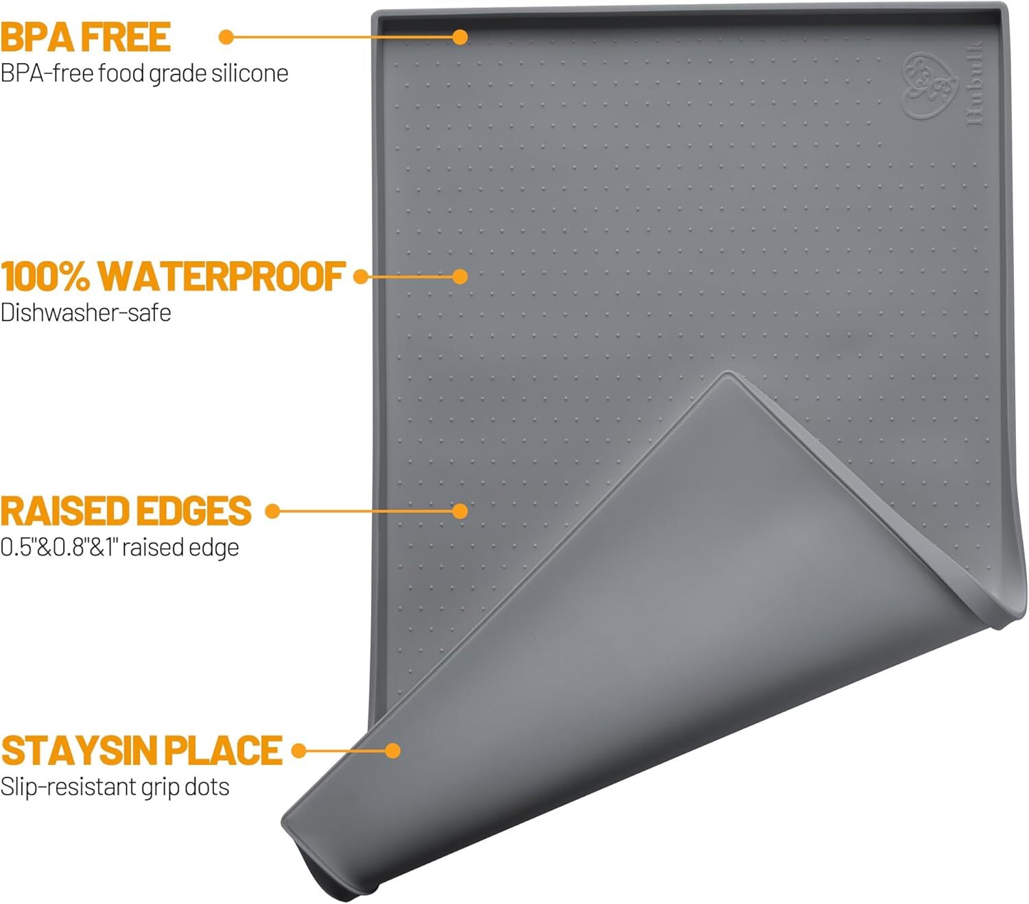 Dog Feeding Mat100% Waterproof BPA Free Silicone Pet Food and Water B...