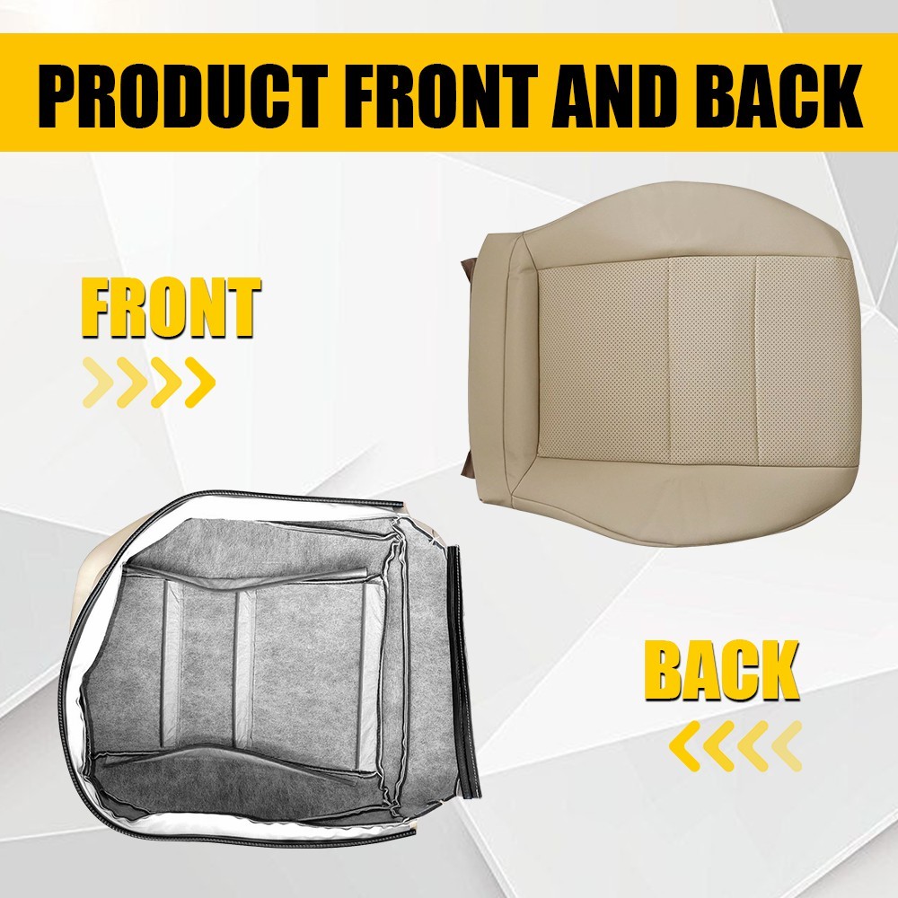 Fits 2008-15 Mercedes Benz GLK250 GLK350 Driver Bottom Leather Seat Cover Tan EK