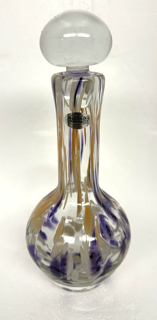 Blenko Glass Cat 2516 - Crystal with Alternate Stopper