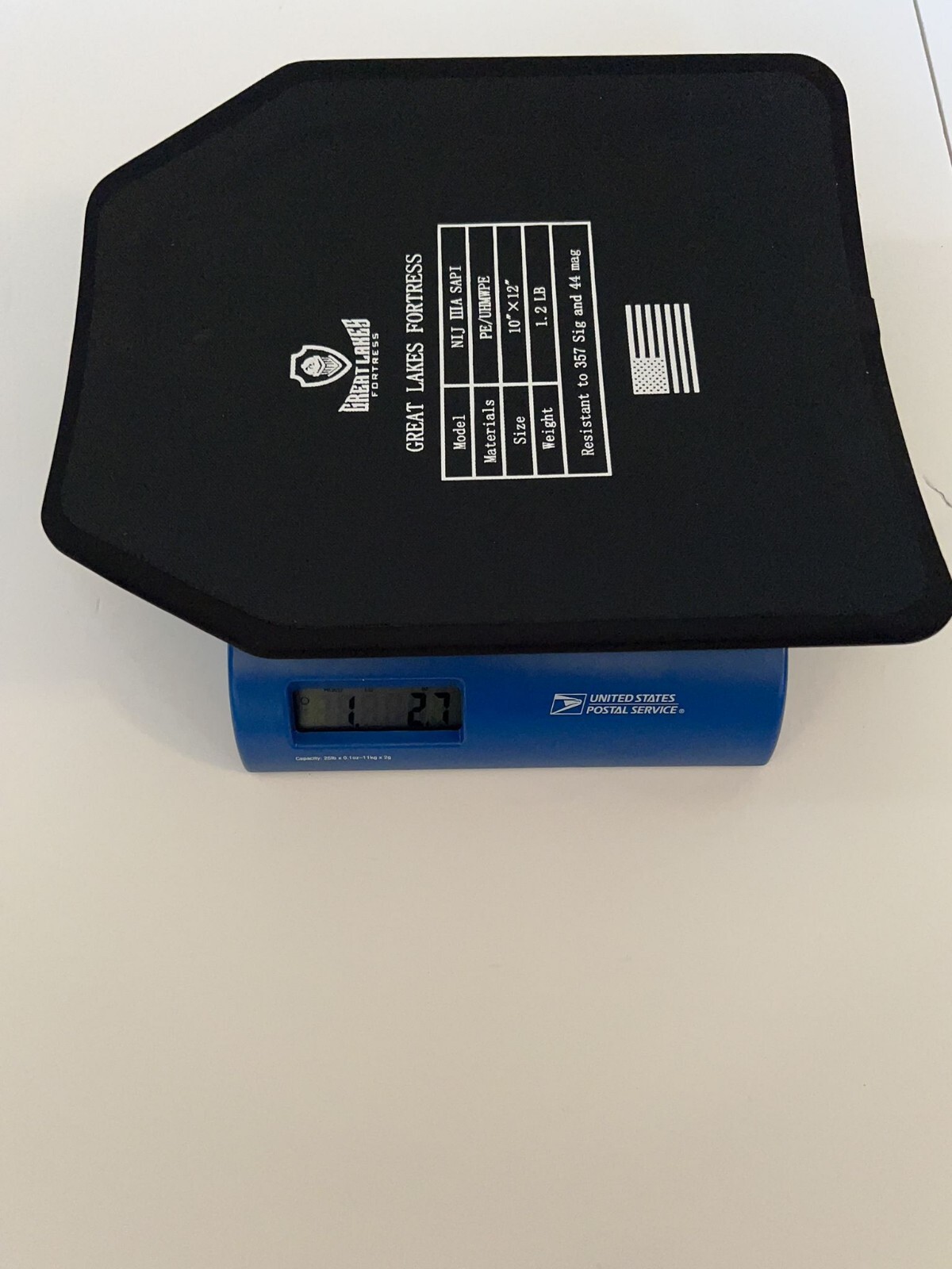 NIJ Level 3a UHMWPE Hard Armor Plates 10"x 12" Bulletproof Set of 2, 1 lb Only