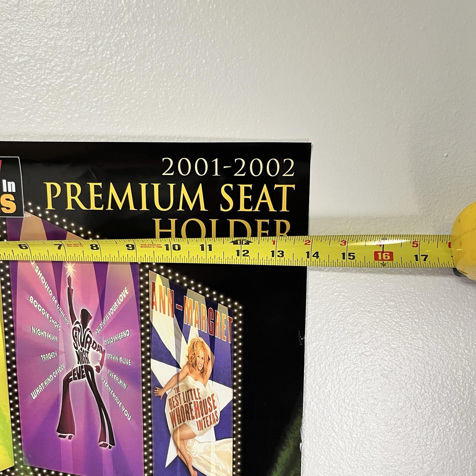 Broadway New Orleans 2001 Poster Premium Seat Holder Fiddler South Pacific