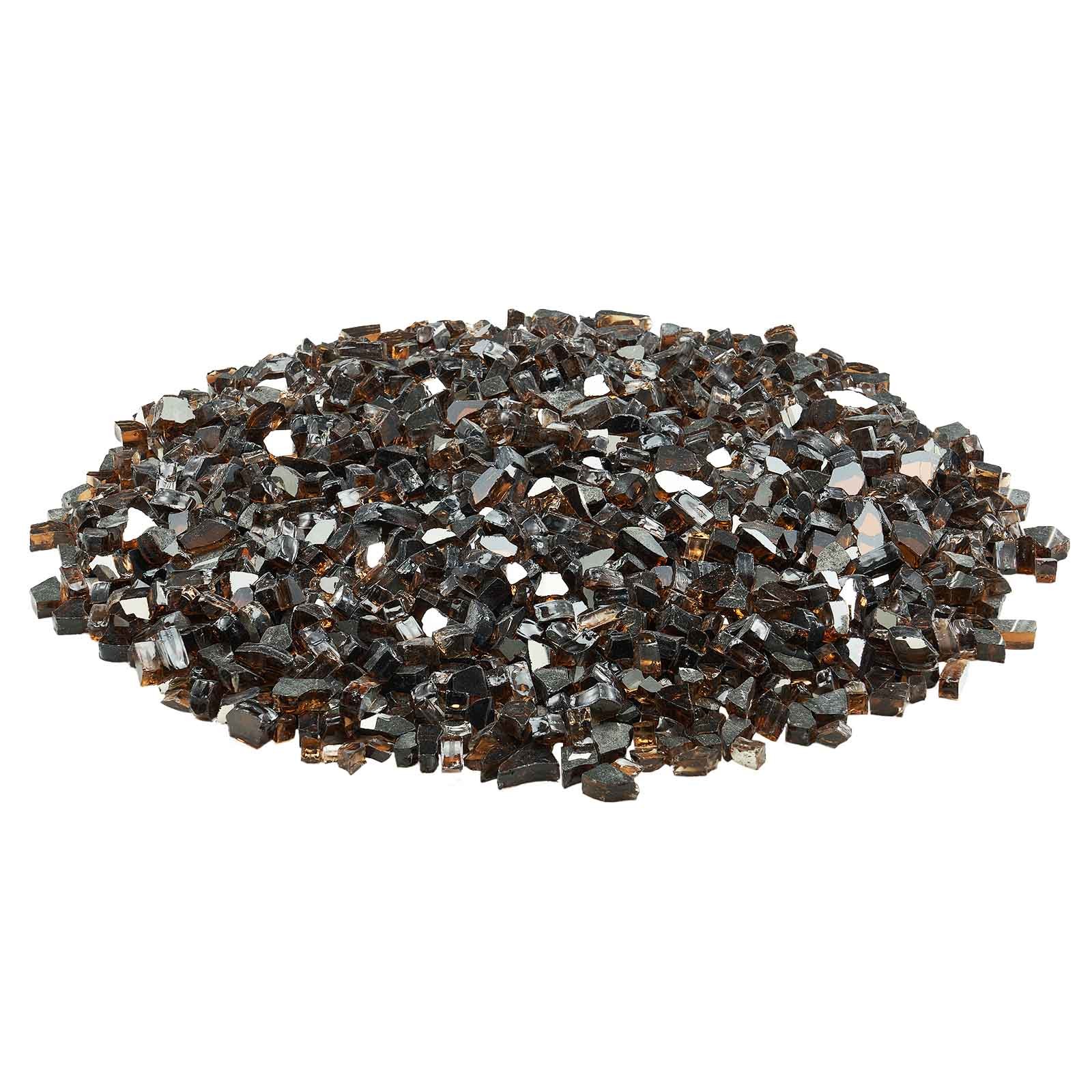 VEVOR 20 LBS Fire Glass 1/2-Inch Fireplace Glass Rocks for Fire Pit Table Copper