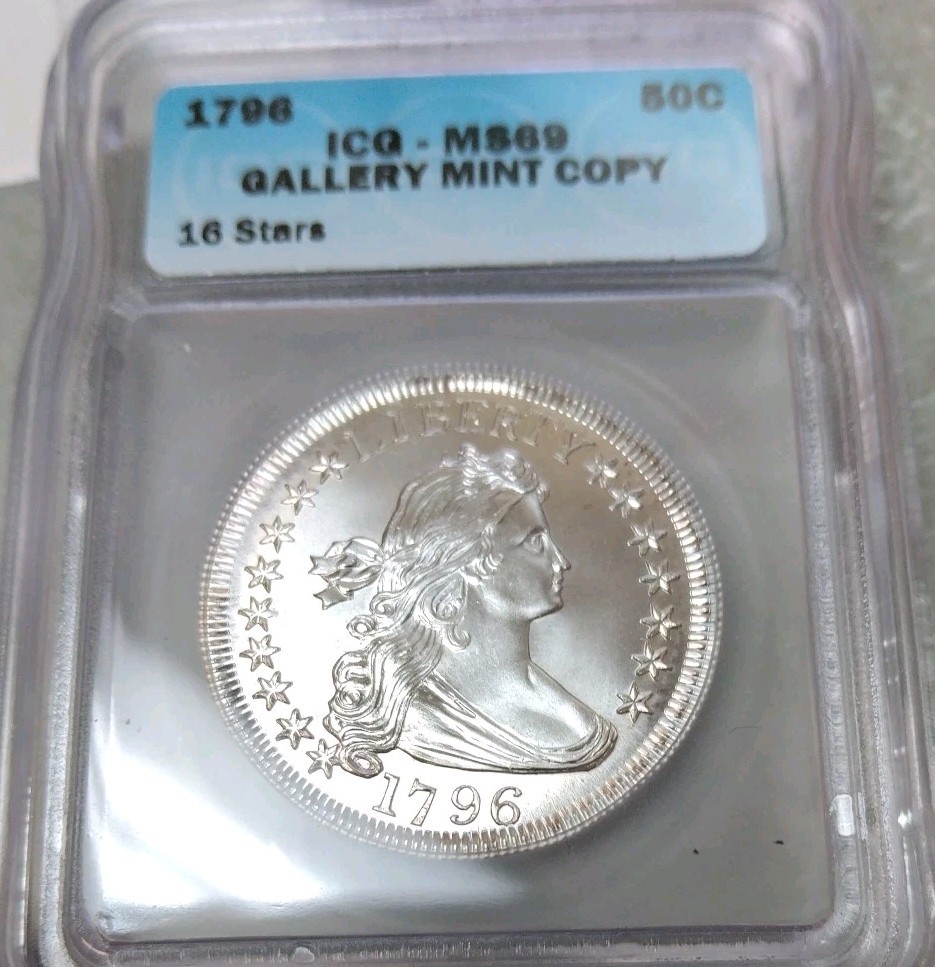 1796 Half  Dollar Silver Proof COPY by Gallery Mint