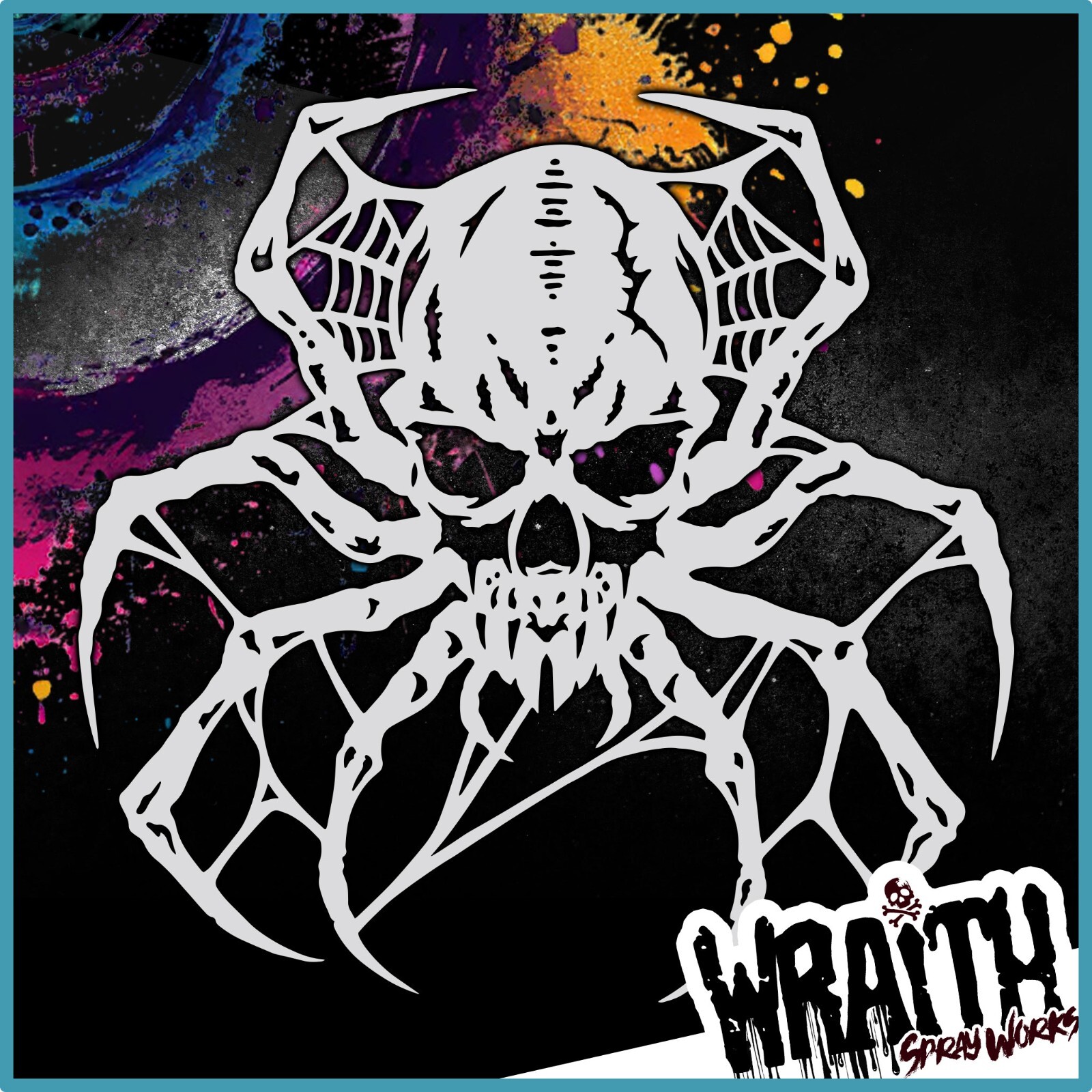Spider #1 - Reusable Airbrush Stencil Template