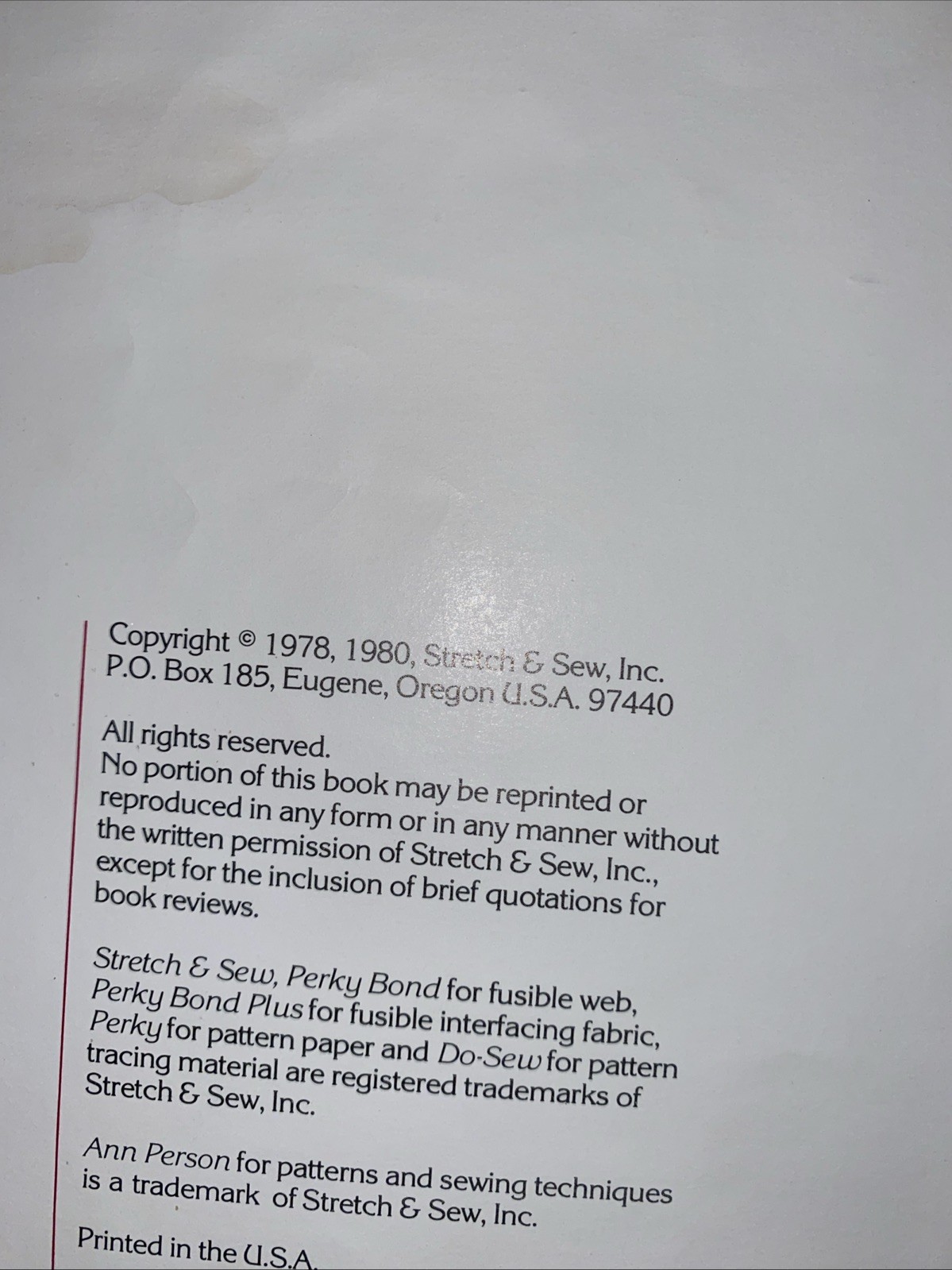 The Ann Person Collection: Leisurewear : Stretch & Sew 1980 paperback READ