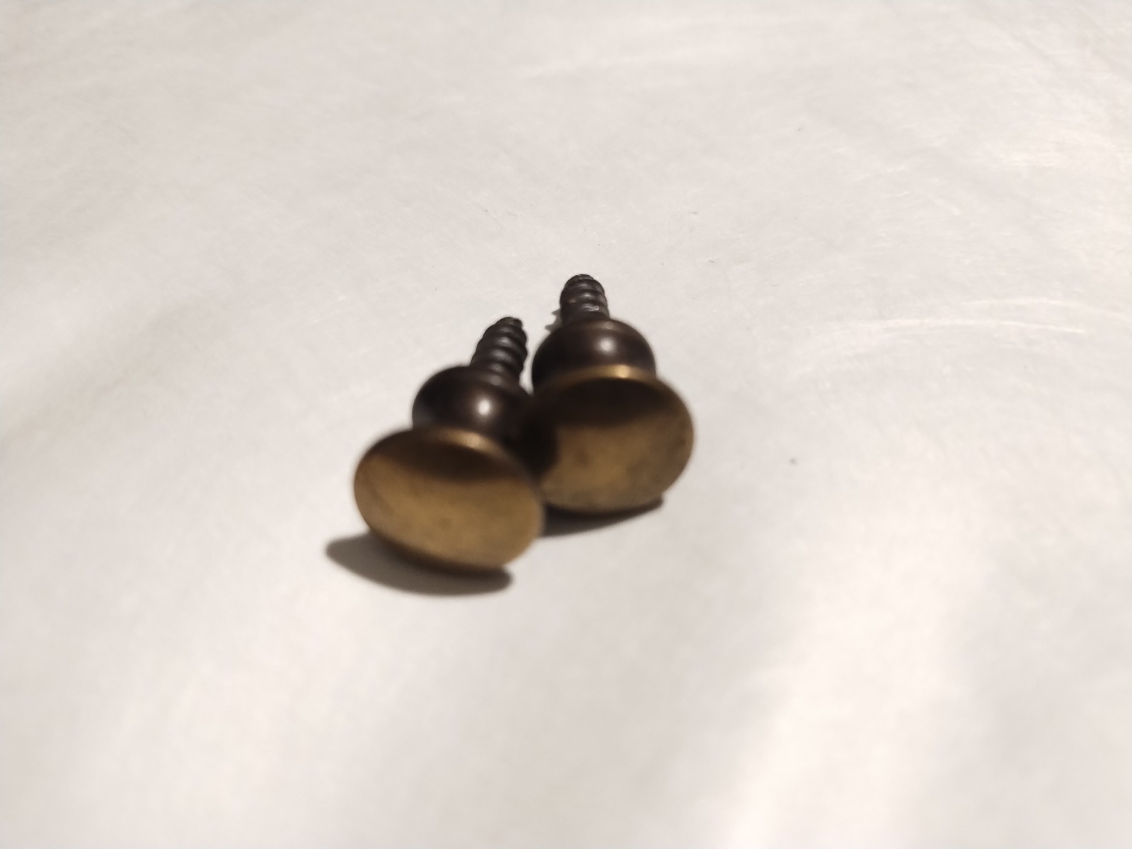 Pair (2) Solid Brass Stacking Barrister Bookcase Hoosier 1/2" Knobs Pulls