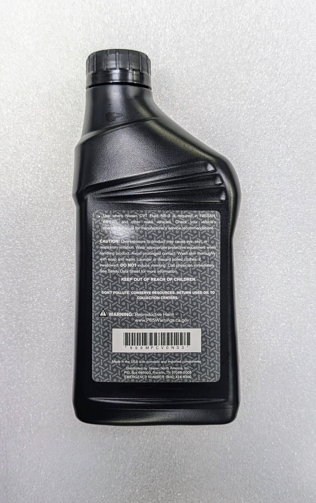 GENUINE OEM Nissan NS-3 CVT Fluid 8-Quart (999MP-CSHNS3 Replaces CV0NS3/NS300P)