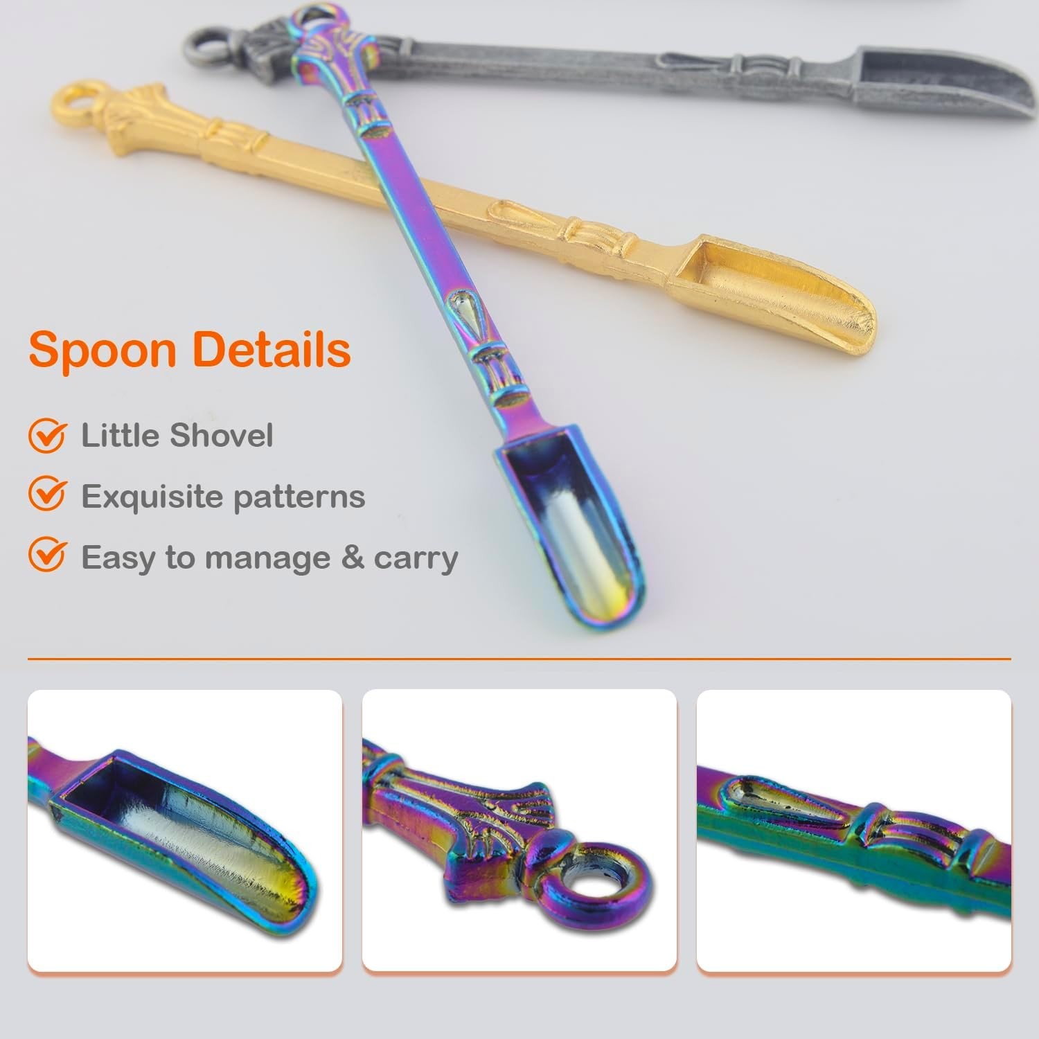 t4Psc Mini Spoons Mini Shovel Spice Spoon Small Spoons for Spice Tiny Spoons