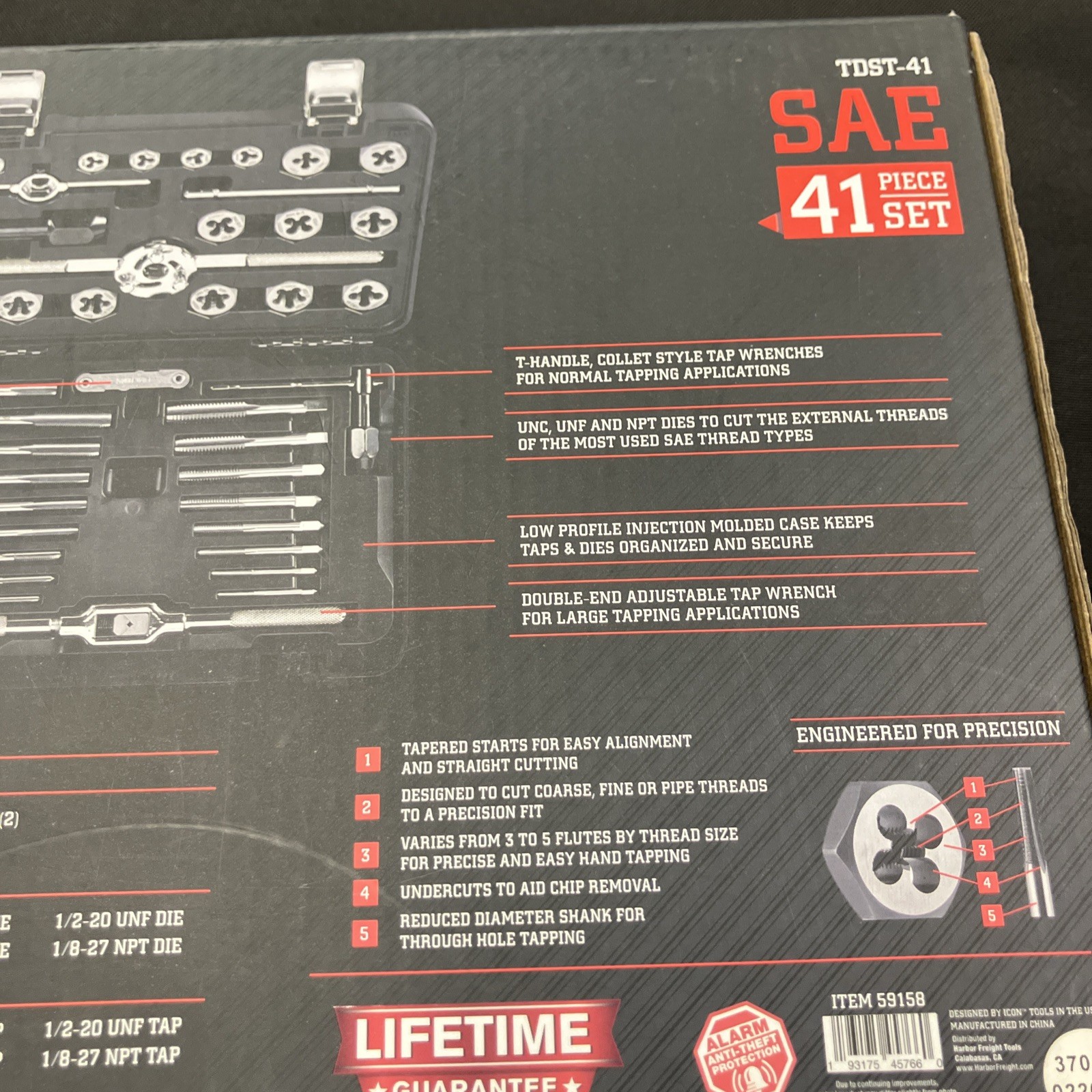 ICON TDST-41 SAE Professional Tap and Die Set, 41 Piece 59158