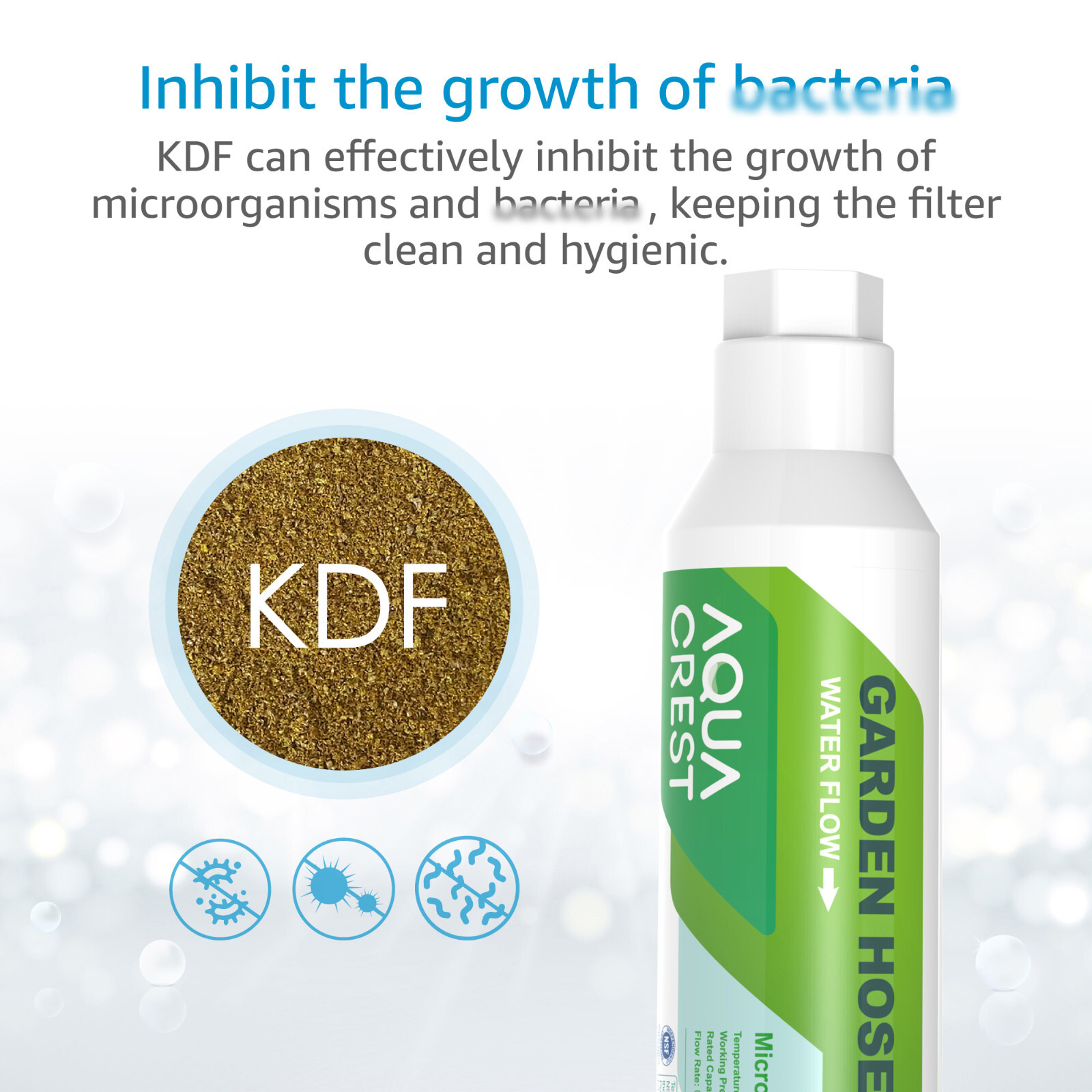 AQUA CREST Garden Hose Water Filter, for Organic Gardening, Farming, Pack of 2