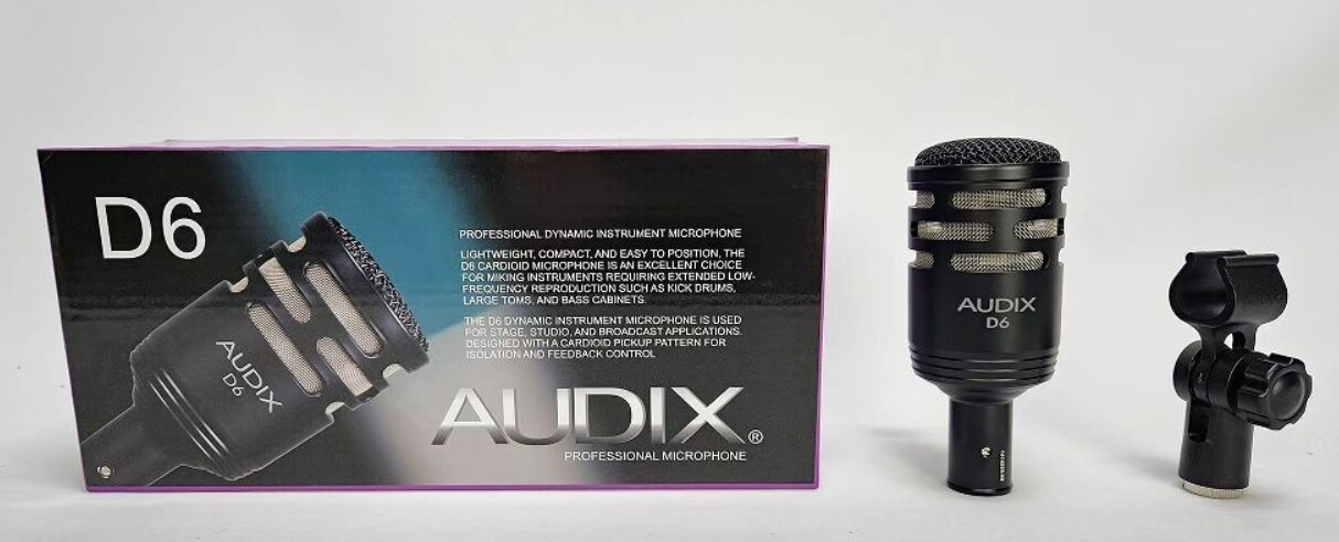 Audix D6 Cardioid Wired Dynamic Microphone free shipping New