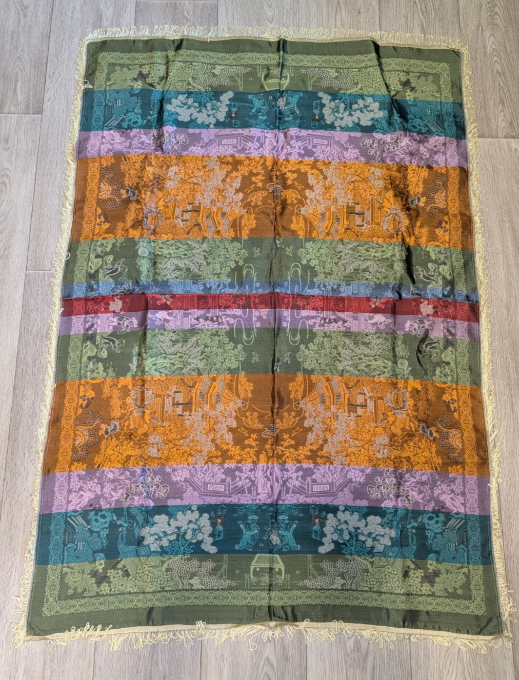 EXCELLENT Vintage 100 Children Playing Chinese Brocade Silk Tapestry Embroidered