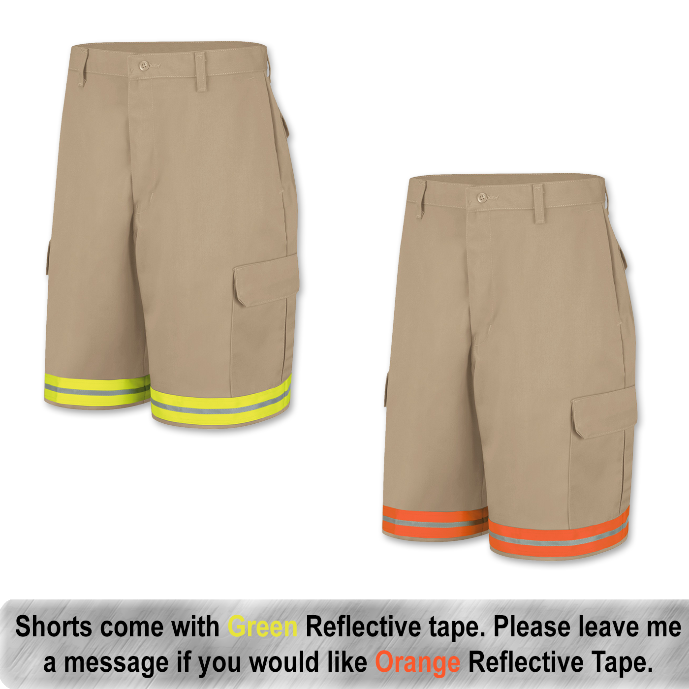 Brand New Red Kap Reflective Cargo Work Shorts Men's Hi Vis Industrial Uniform