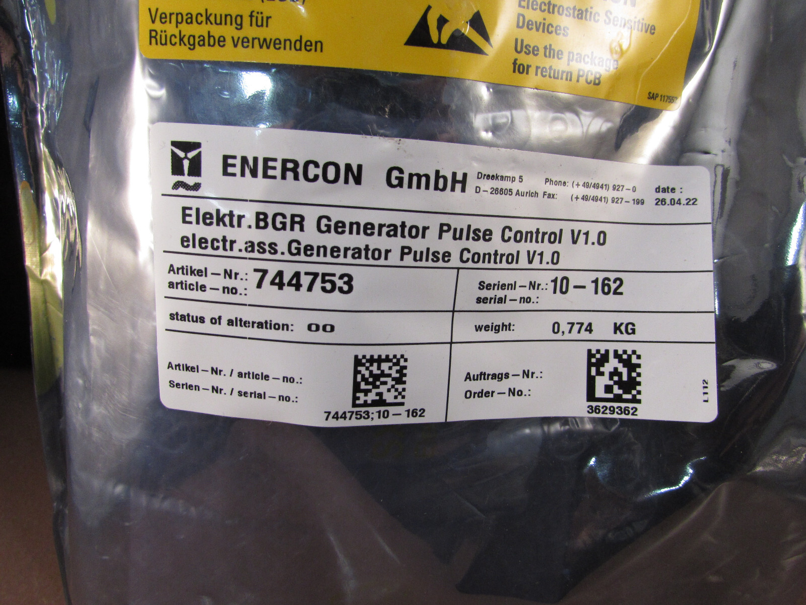 744753 ENERCON BGR Generator Pulse Control V1.0