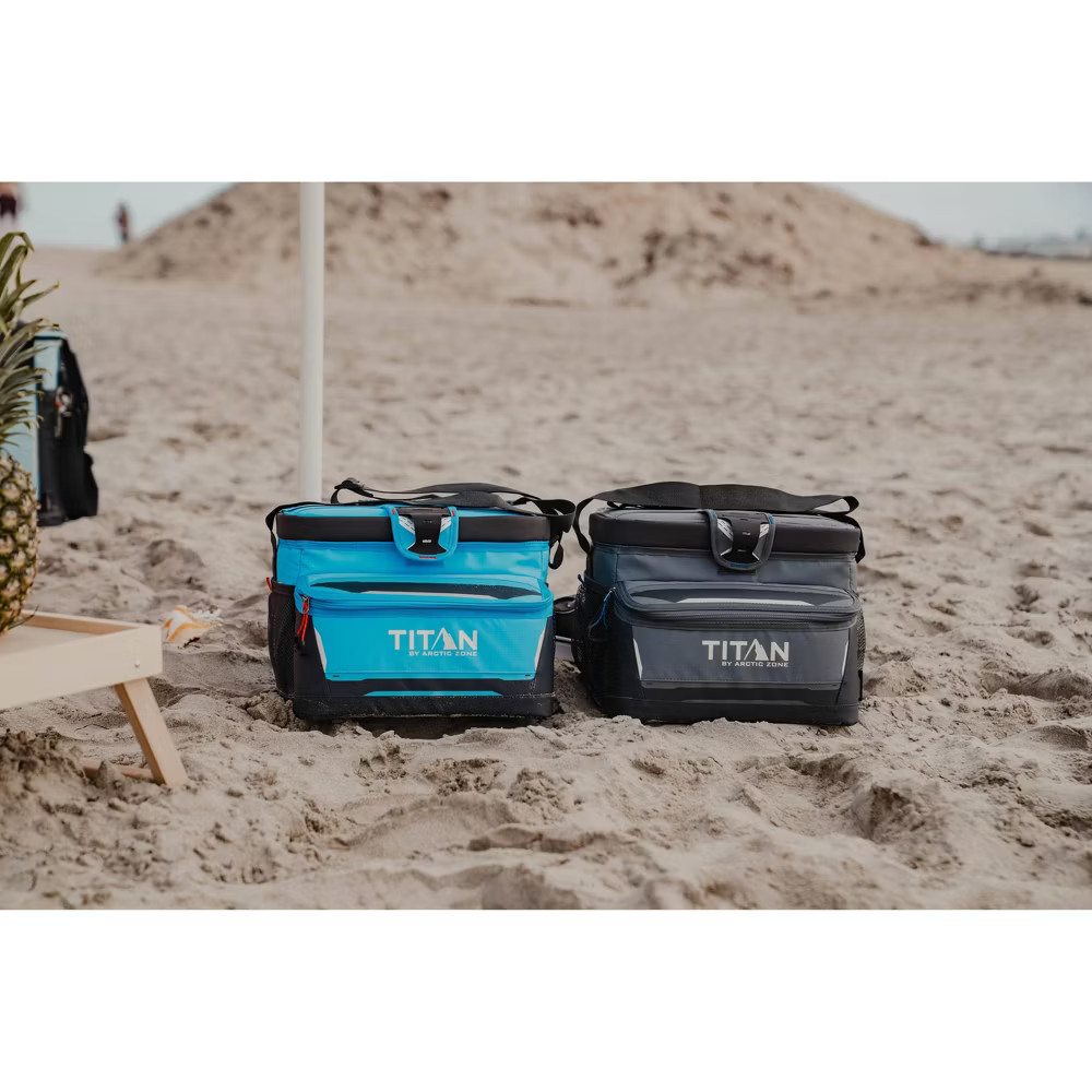 Titan by Arctic Zone 16 Can Zipperless Soft Sided Cooler - Blue