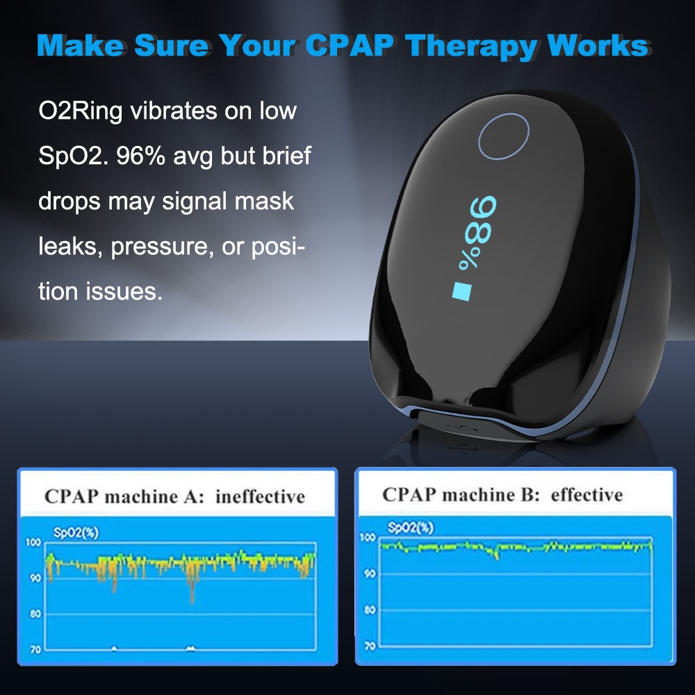 Wellue O2 Ring Pulse Oximeter O2Ring Oxygen Monitor with Free APP and PC Reports