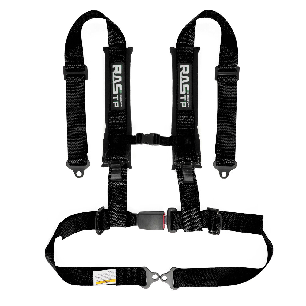 4 Point 2" Racing Harness Seat Belt Button Release w/ Should Pad For ATV UTV