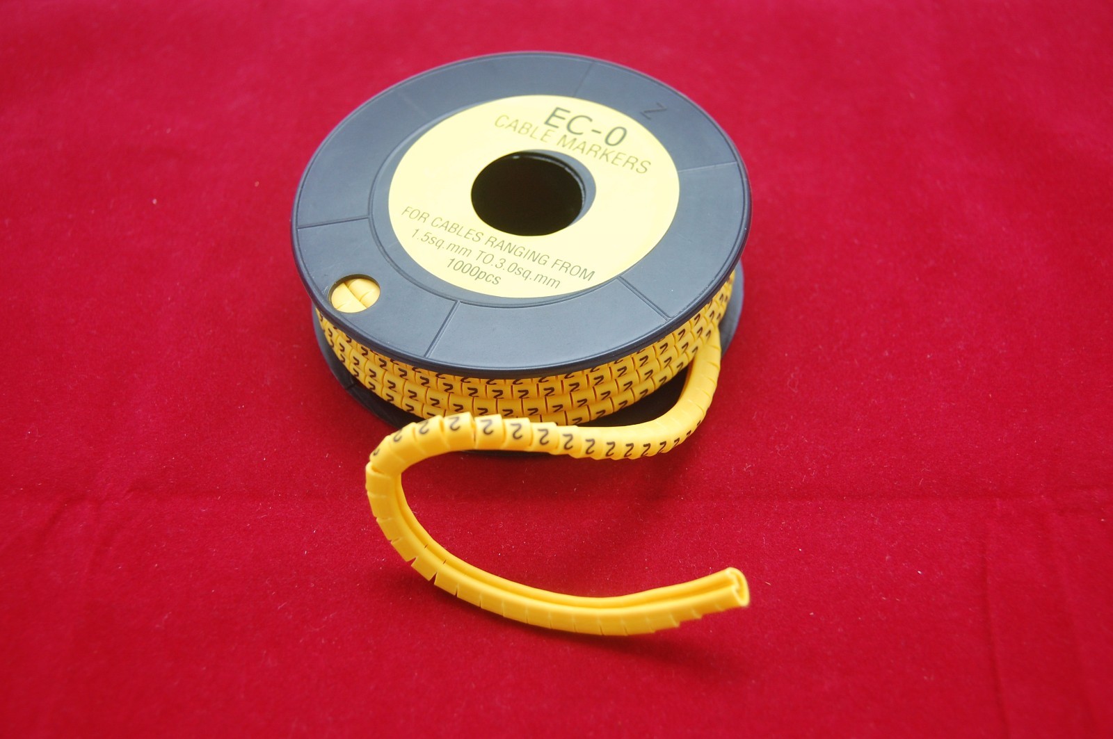10000PCS For 1.5-3mm2 wire EC-0 Cable Markers Number 0-9 soft PVC 10 Rolls