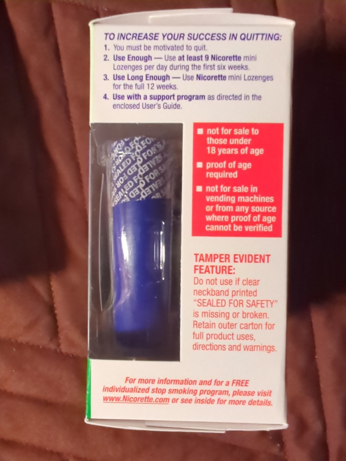 101 Nicorette Mini Nicotine Lozenges Stop Smoking Aid 4mg Peppermint