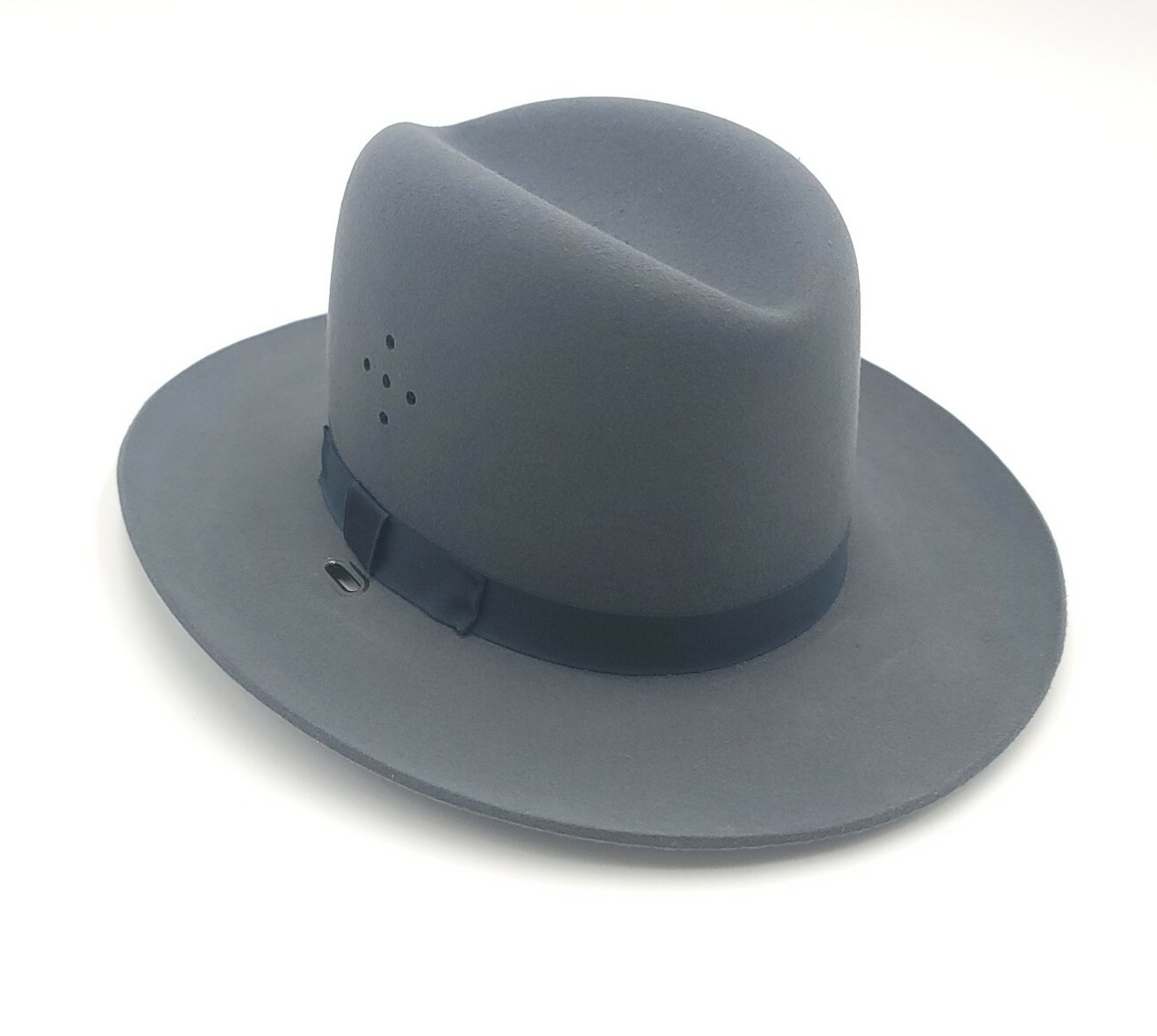 Stratton F42 Felt Self Forming Campaign Sheriff State Trooper Hat Sz 7-3/4 L.O.