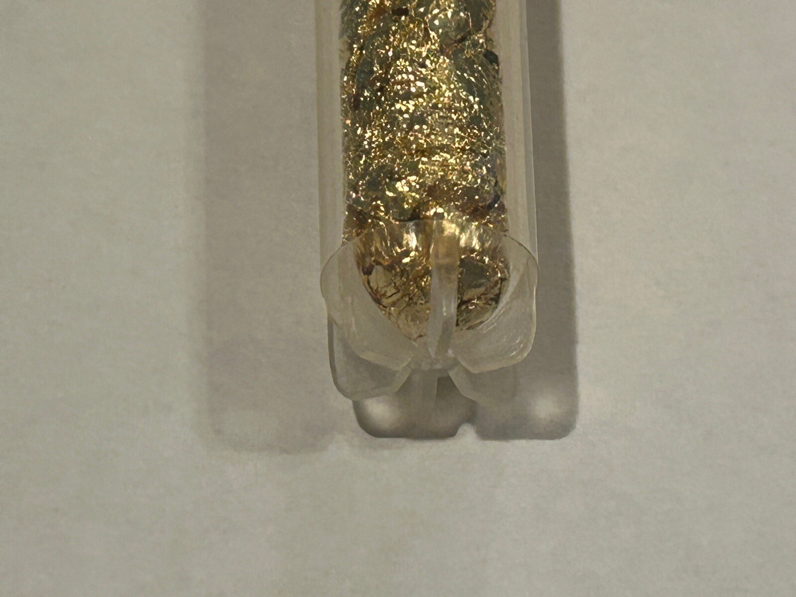 5 Gold Flake Large Vials... 5mil. 3.5” Stand able Test Tubes. BEST DEAL !!