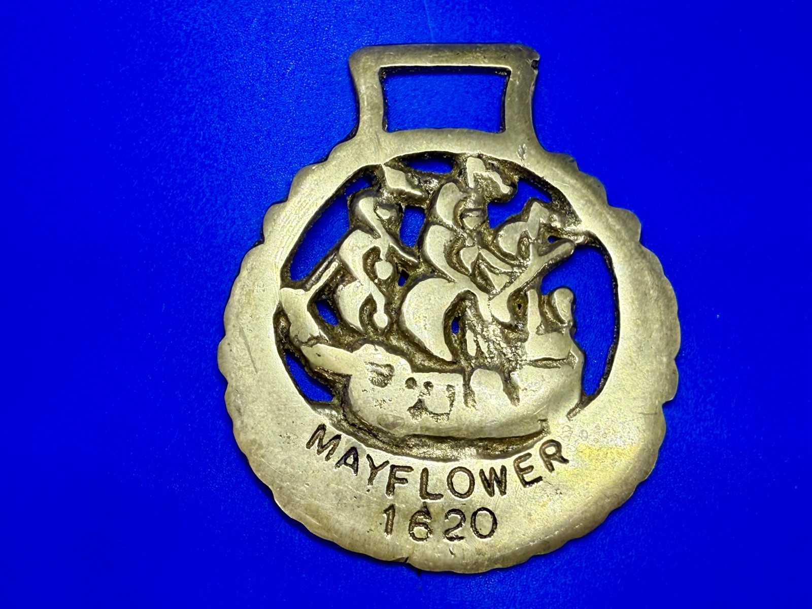 Mayflower Voyage of 1620 Sailing Ship Bridle Harness Horse Saddle Medallion