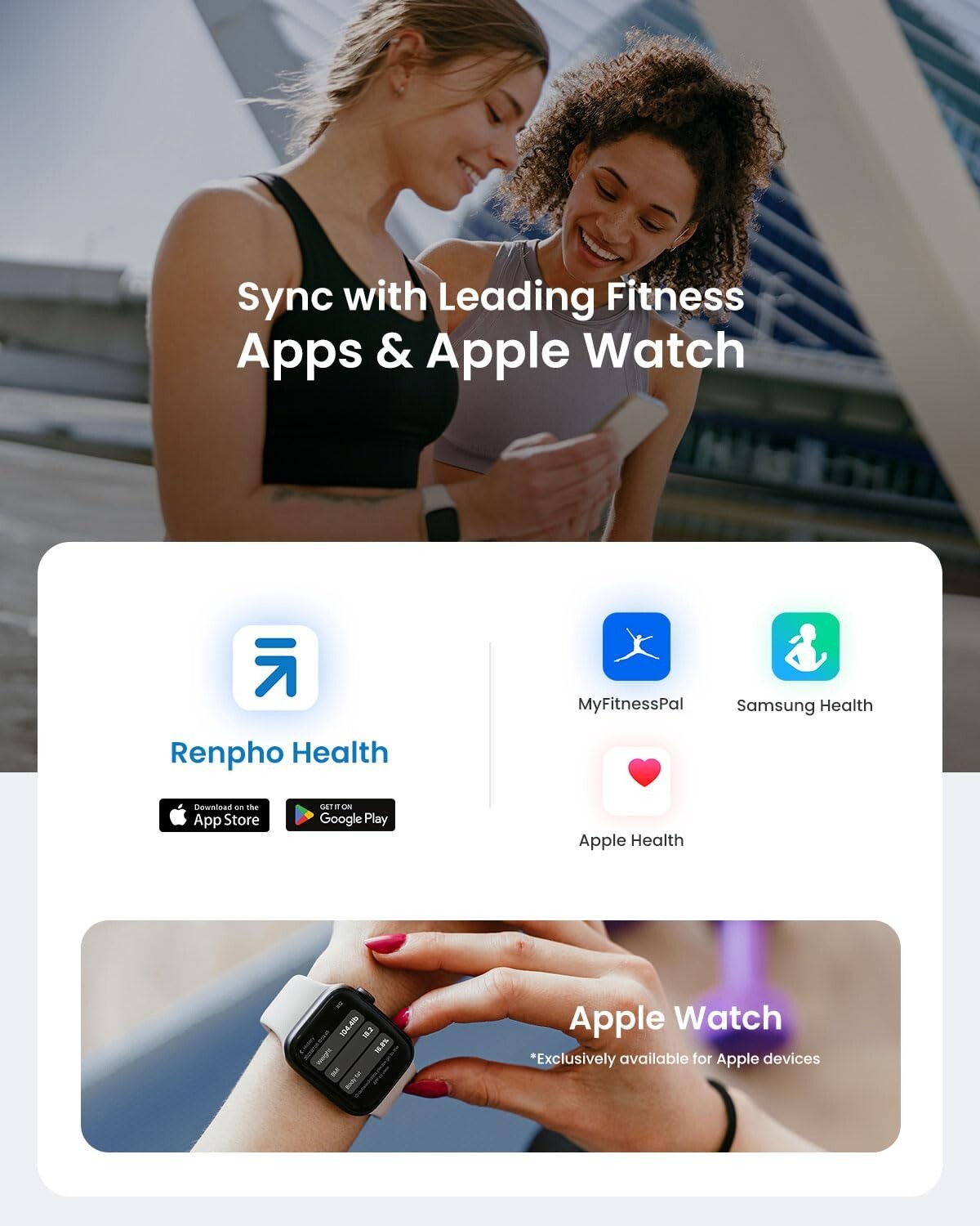 RENPHO Bluetooth Scale for Body Weight Digital Bathroom Scale BMI Body Fat Scale