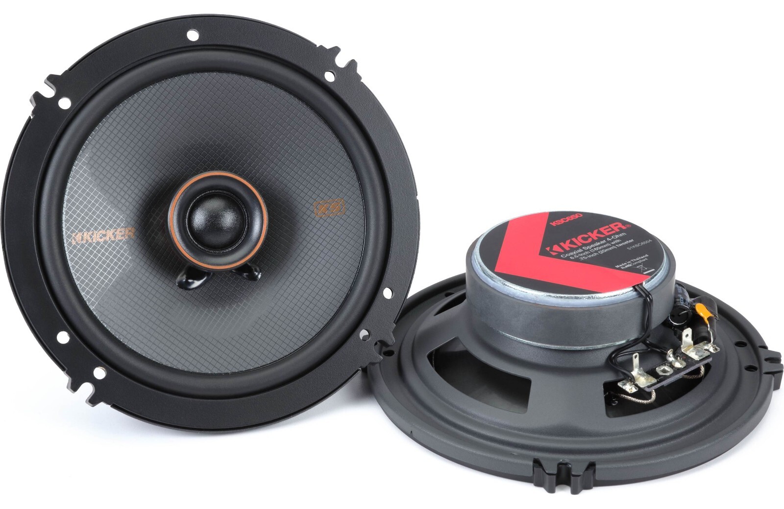 Kicker KS Series 6-1/2" 2-Way 100W RMS Car Speakers (Pair) *51KSC6504