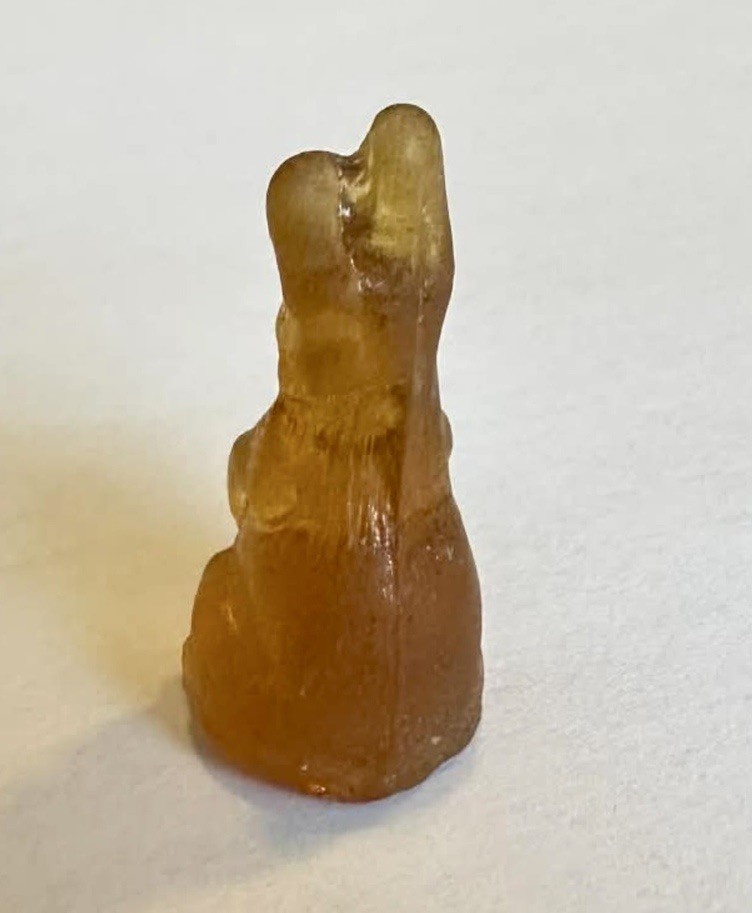 Vintage Czech Glass Bunny Rabbit Apple Juice Cracker Jack AS IS