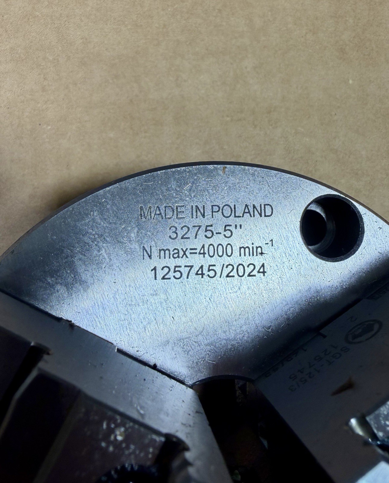 BISON 3275-5" Self Centering Manual Lathe Chuck 5 inch, 3 Jaw 7-812-0500