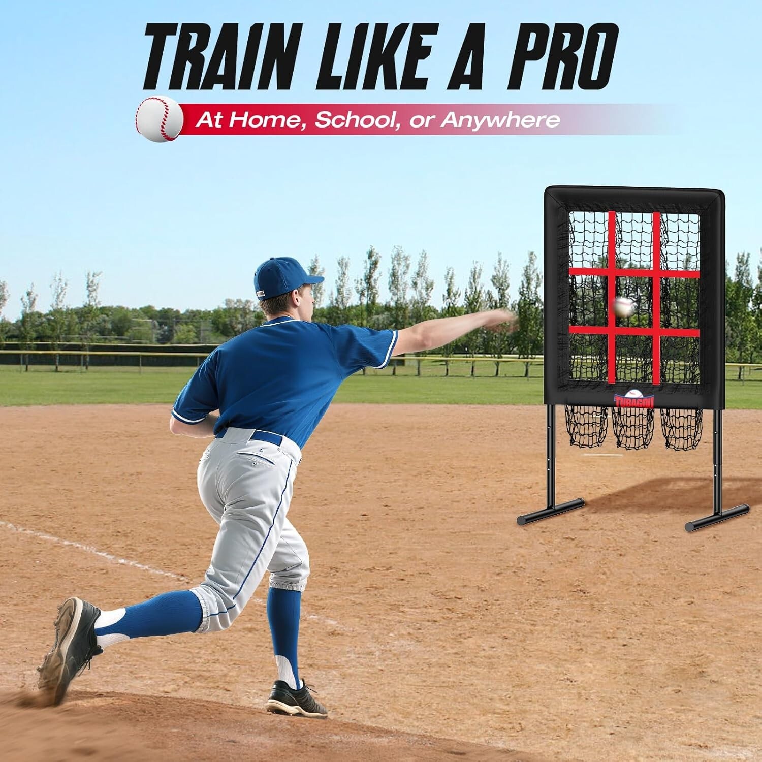 9 Hole Pitching Net Pitching Target Pitchers Net Baseball Trainer