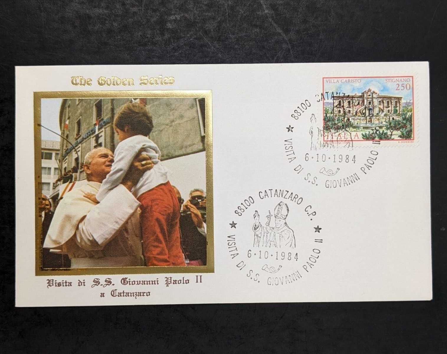 Pope John Paul II, Golden Series Trip to Calabria & Lombardia Covers, Postcards