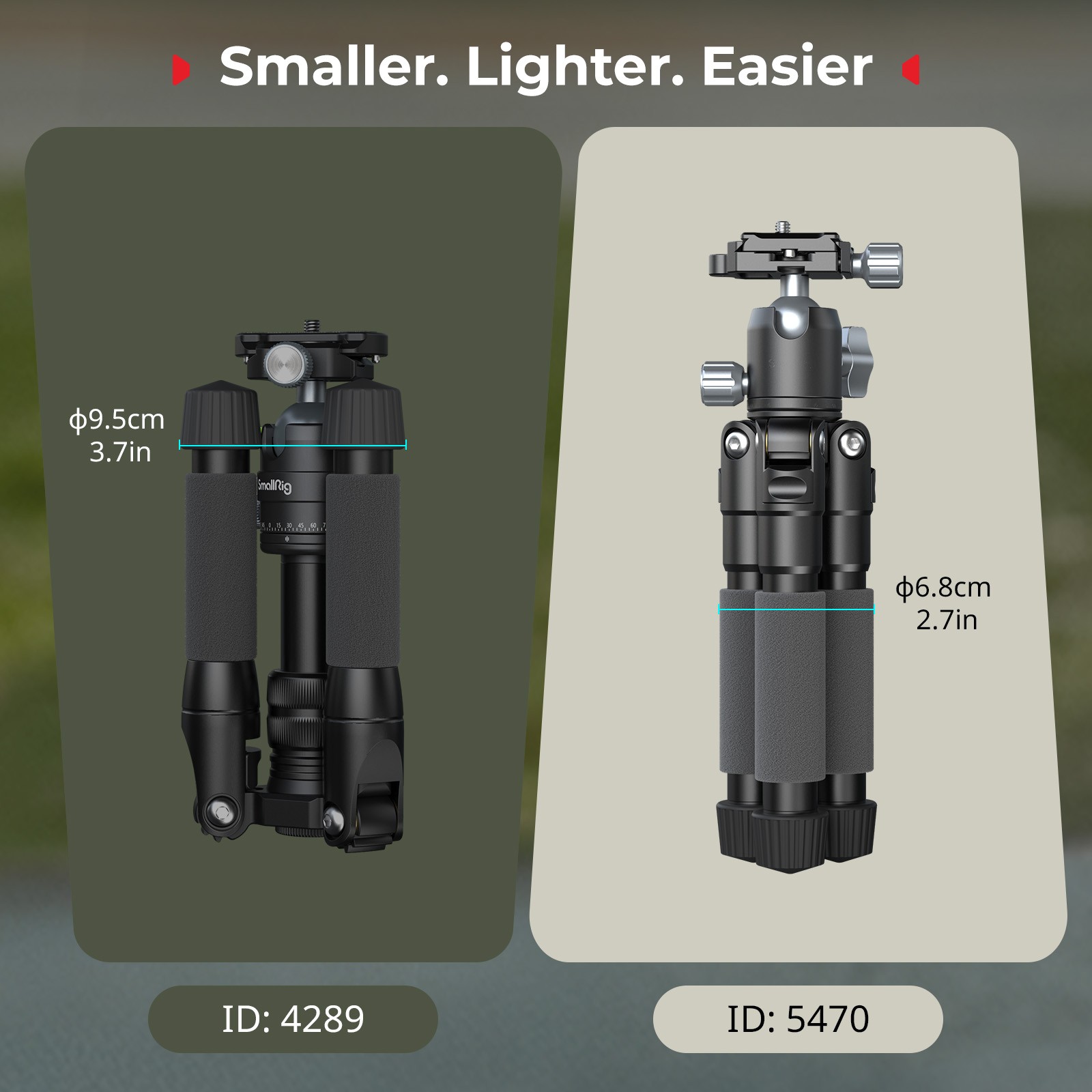 SmallRig VT-20Pro 21.2"/ 53.8cm Mini Tripod for Camera/Phone w/ 360° Ball Head