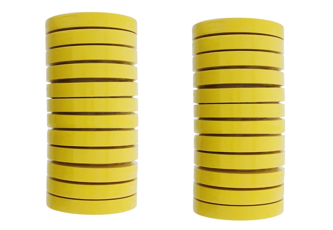 Automotive Prep Yellow Masking Tape 60yd (3/4") or (1-1/2")  4 Sleeves/Box