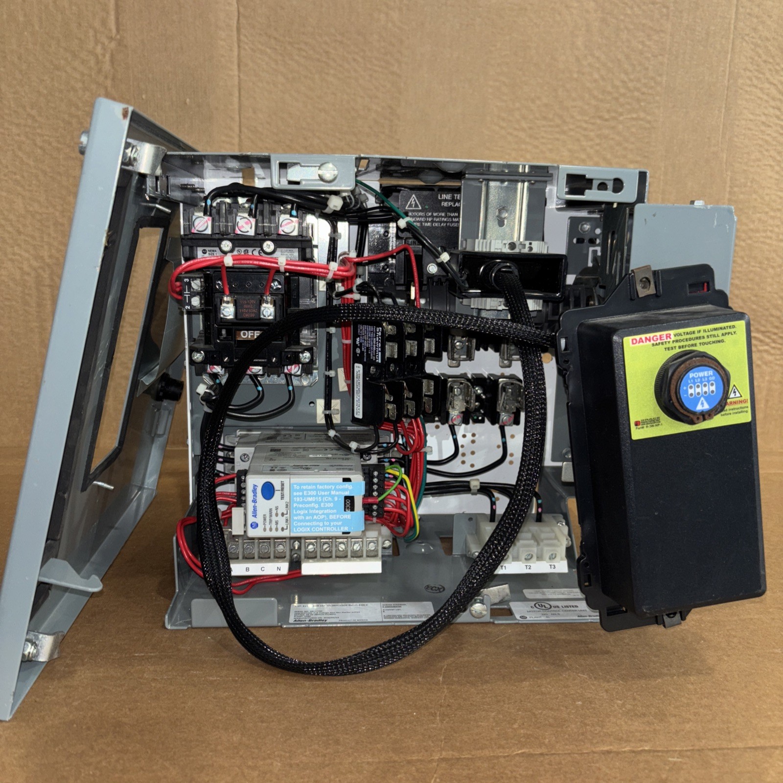 ALLEN BRADLEY 2112 2100 FUSED SIZE 1 MCC 500F-BO*093 12" W/ DOOR & 193 MODULE